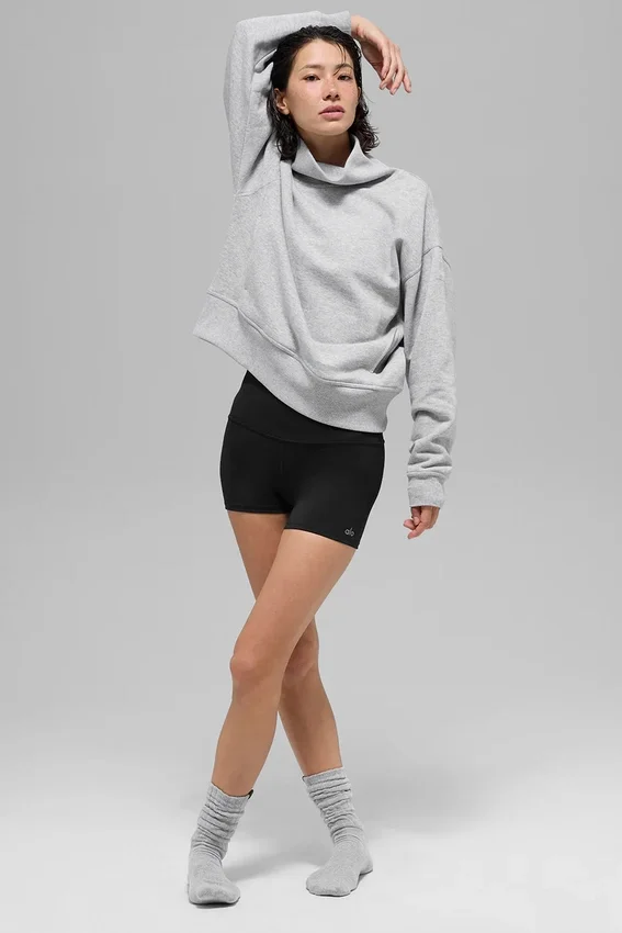 Hazy tröja med hög hals – Athletic Heather Grey