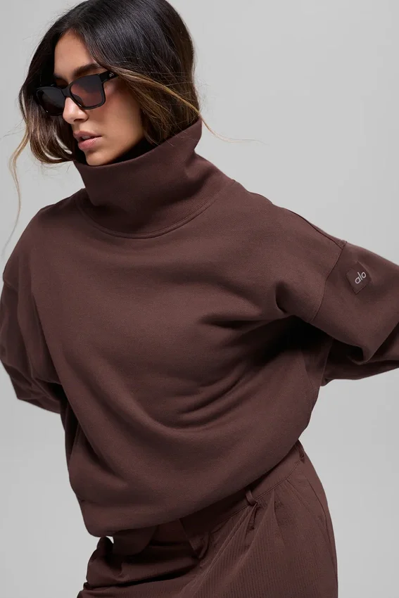 Hazy tröja med hög hals – Brownstone