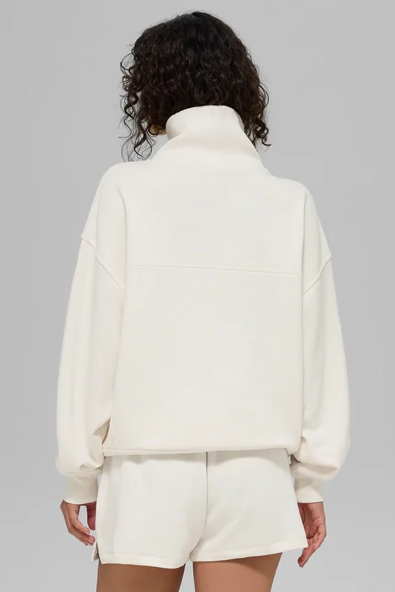 Hazy tröja med hög hals – Ivory