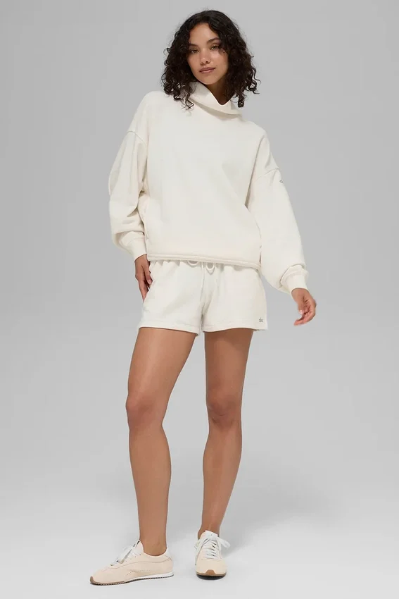 Hazy tröja med hög hals – Ivory