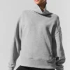 Hazy tröja med hög hals – mörk Athletic Heather Grey