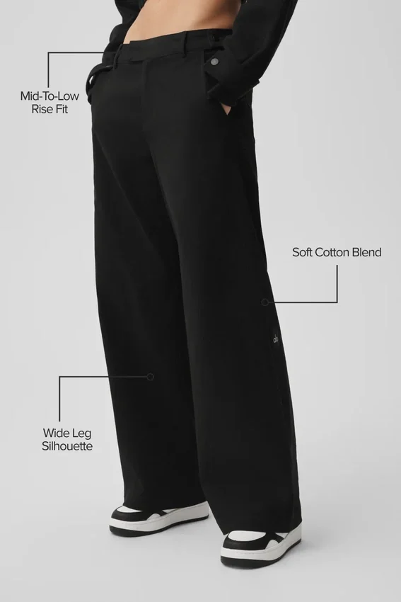 High Road Straight Leg Byxor – Svart