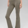 High-Waist 7/8-bootcut-Leggings – ljus kakao