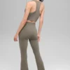High-Waist 7/8-bootcut-Leggings – ljus kakao