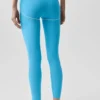 High-Waist 7/8 Heart Throb Leggings – azurblå/vit