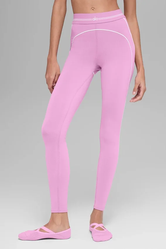 High-Waist 7/8 Heart Throb Leggings – Candy Heart-rosa/vit