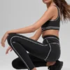 High-Waist 7/8 Heart Throb Leggings – svart/vit