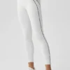 High-Waist 7/8 Heart Throb Leggings – Vit/svart