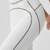 High-Waist 7/8 Heart Throb Leggings – Vit/svart