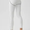 High-Waist 7/8 Heart Throb Leggings – Vit/svart