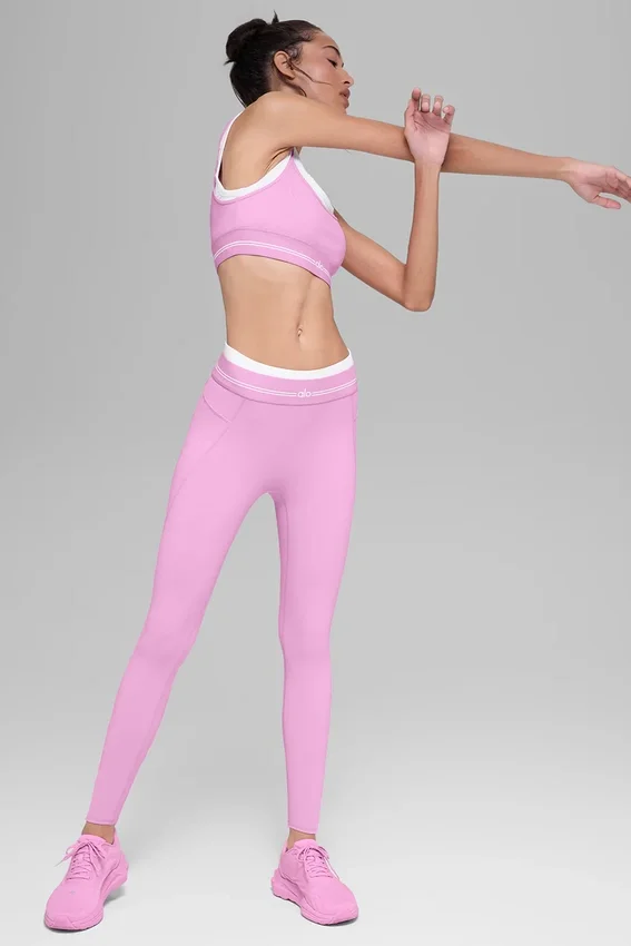 High-Waist Airbrush 7/8 Better Together Legging – Candy Heart Pink/Whi