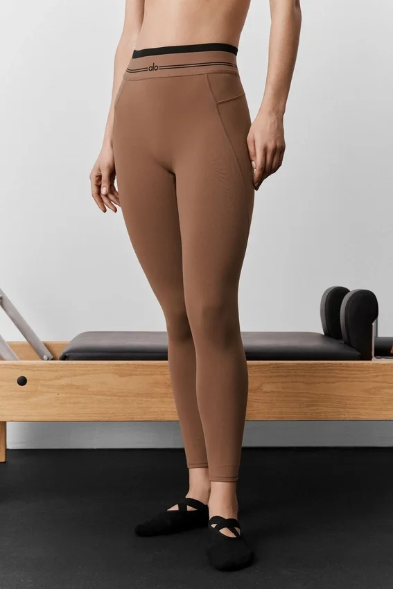 High-Waist Airbrush 7/8 Better Together Legging – solkysst brunt/svart