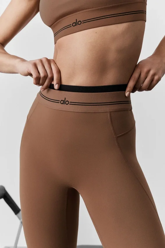 High-Waist Airbrush 7/8 Better Together Legging – solkysst brunt/svart