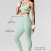 High-Waist Airbrush 7/8 Better Together Leggings – spearmint/vit