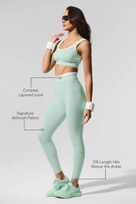 High-Waist Airbrush 7/8 Better Together Leggings – spearmint/vit