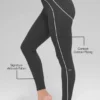 High-Waist Airbrush 7/8 Heart Throb Leggings – antracit/vit
