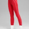 High-Waist Airbrush 7/8 Heart Throb Leggings – klarröd/vit