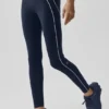 High-Waist Airbrush 7/8 Heart Throb Leggings – marinblå/vit