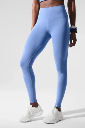 High-Waist Airbrush Airbrush Legging – kristallklart blå