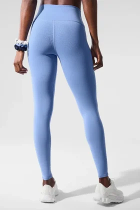 High-Waist Airbrush Airbrush Legging – kristallklart blå