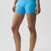 High-Waist Airbrush Better Together Short – azurblå/vit