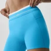 High-Waist Airbrush Better Together Short – azurblå/vit
