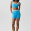 High-Waist Airbrush Better Together Short – azurblå/vit