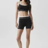 High-Waist Airbrush Better Together Shorts – Svart/Vit