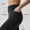 High-Waist Airbrush Fast Track Legging – Black/White