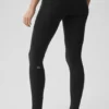High-Waist Airbrush Fast Track Legging – Black/White