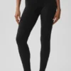 High-Waist Airbrush Goddess Legging – svart