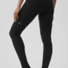 High-Waist Airbrush Goddess Legging – svart