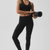 High-Waist Airbrush Goddess Legging – svart