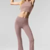 High-Waist Airbrush Legging med 7/8-längd och bootcut-passform – taupe