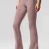High-Waist Airbrush Legging med 7/8-längd och bootcut-passform – taupe