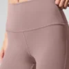 High-Waist Airbrush Legging med 7/8-längd och bootcut-passform – taupe