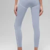 High-Waist Airbrush Legging med hjärtmönster – Winter Frost/Vit