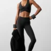 High-Waist Airbrush Legging – Svarta