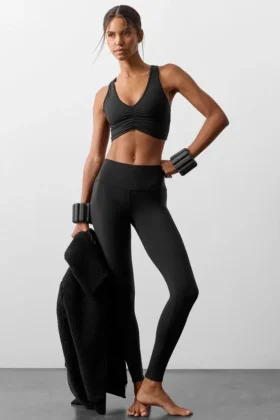 High-Waist Airbrush Legging – Svarta