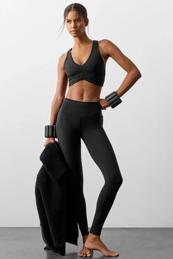 High-Waist Airbrush Legging – Svarta