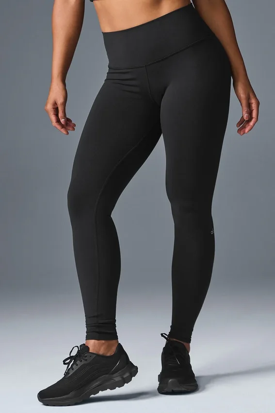High-Waist Airbrush Legging – Svarta