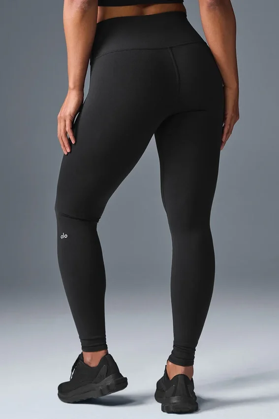 High-Waist Airbrush Legging – Svarta