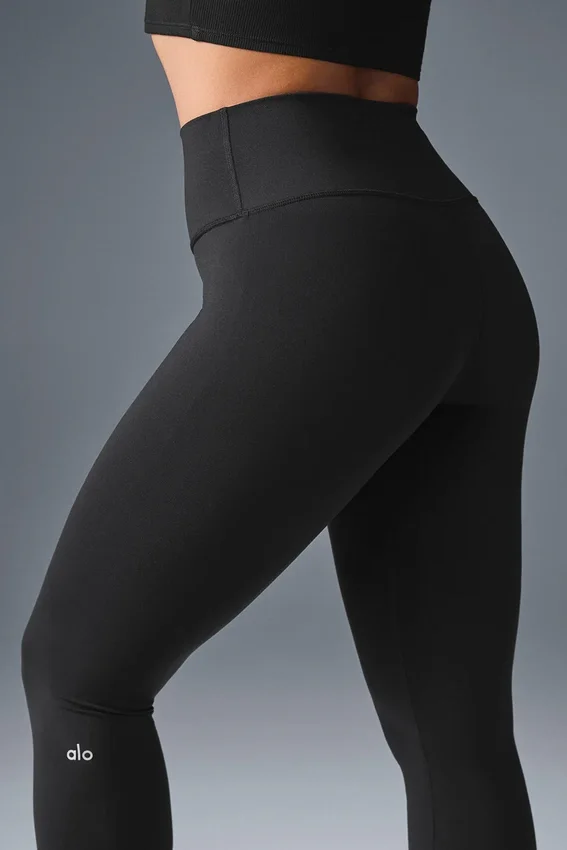 High-Waist Airbrush Legging – Svarta