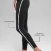 High-Waist Airbrush Race Pace 7/8 Leggings – svart/vit