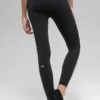 High-Waist Airbrush Race Pace 7/8 Leggings – svart/vit