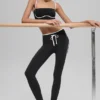 High-Waist Airbrush Race Pace 7/8 Leggings – svart/vit