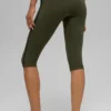 High-Waist Airbrush Race Pace Capri – Green Olive/Black