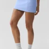 High-Waist Airbrush tenniskjol med bra passform – ljus provenceblå