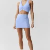 High-Waist Airbrush tenniskjol med bra passform – ljus provenceblå