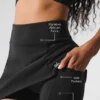 High-Waist Airbrush-tenniskjol med Good Form-passform – svart